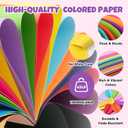 800 Sheets 8.5" X 11" Colored Cardstock, 50 Assorted Colors Construction Paper Card Stock Printer Paper for Printing, Card Making, DIY Crafts, School Supplies,Party Decorations (180GSM/65LB)