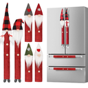 D-FantiX Gnome Christmas Refrigerator Handle Covers Set of 8, Adorable Swedish Tomte Kitchen Appliance Handle Covers Microwave Oven Dishwasher Fridge Door Handle Covers Protector Christmas Decorations
