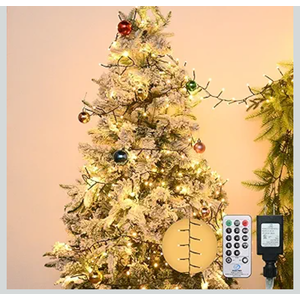 Cluster Lights Christmas 1000 Led Fairy Lights Green Wire 108FT Twinkle Lights with Remote 8 Modes String Lights Timer Plug in Firecracker Fairy Light for Outdoor Valentines Day Decorations,Warm White