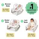 Ingenuity Keep Cozy 3-in-1 Grow with Me Vibrating Baby Bouncer, Seat & Infant to Toddler Rocker, Vibrations & Toy Bar, 0-30 Months Up to 40 lbs (Skye)