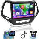 [8 Core 4+64G] Car Radio for Jeep Cherokee 2013-2018 with Wireless Carplay and Android Auto - 10.1 Inch IPS 1280 * 720 Touchscreen Android Car Stereo - DSP 32 EQ/WiFi/GPS + AHD Backup Camera
