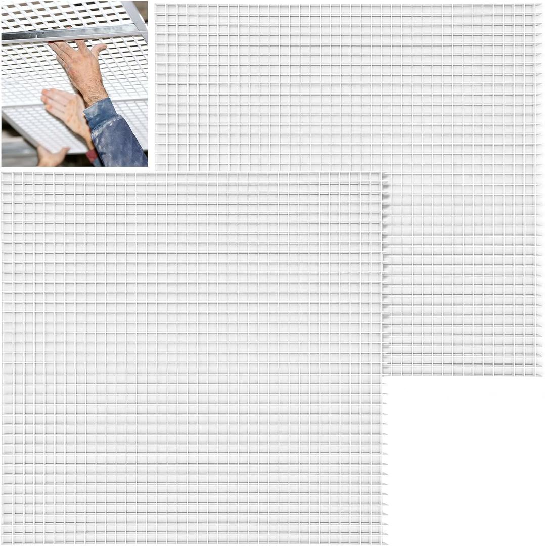 Tuanse 2 Pack Egg Crate Panel 2' x 2' with 1/2x3/8 Ceiling, 2' X 2', White