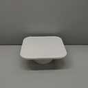 10" Square Ceramic Cake Stand 5-in-1 - White Pedestal Serving Platter for Wedding Birthday Party Baby Shower, Dessert Cupcake Fruit Display Stand, Multifunctional Kitchen Centerpiece (10" x 10" x 3.7")