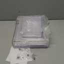 2 Pack Under Desk Drawer Organizer  Large & Small Slide Out, Clear Plastic Storage Drawers for Office & Home