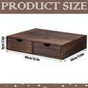 Suzile Coffee Pods Storage Holder Cabinet Vintage Countertop Storage Drawers Wooden Cup Organizer Under Brewe for Home Office Accessories(2 Drawer)