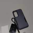 for Samsung Galaxy S24 Plus Case, Full Body Heavy Duty Rugged Shockproof Protective Phone Cover with Lanyard Strap, Tempered Glass Screen Protector and Camera Lens Cover, Navy Blue