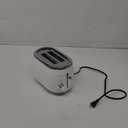 Mueller Retro Toaster 2 Slice with 7 Browning Levels and 3 Functions: Reheat, Defrost & Cancel, Stainless Steel Features, Removable Crumb Tray, Under Base Cord Storage, White