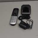 Panasonic Compact Cordless Phone with DECT 6.0, 1.6" Amber LCD and Illuminated HS Keypad, Call Block, Caller ID, Multiple Display Languages - 1 Handset - KX-TGB810S (Black/ Silver)