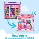 MEGA BLOKS First Builders Toddler Blocks Toys Set, Big Building Bag Collection with 80 Pieces and Storage, Pink, Ages 1+ Years