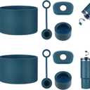 HYZ 8 Piece Accessories for Stanley Cup, Silicone Spill Proof Stopper Set and Protective Boot Including Straw Cover Cap for Stanley H2.0 20oz 30oz 40oz Tumbler, Blue Spruce