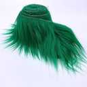 Ice Fabrics Craft Faux Fur Fabric Pre Cut Rolls - 4"x60" Fur Ribbon Mohair Fabric Strips - Super Soft and Fuzzy - Perfect for Crafts, Costumes & Decoration - Kelly Green - 4x60