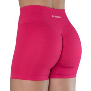 AUROLA Intensify V2.0 Women's Workout Shorts Athletic Running Shorts, Seamless High Waist Sport Gym Yoga Shorts 3.6 Pink