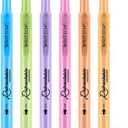 WRITECH Retractable Highlighters Assorted Colors: Chisel Tip Click Aesthetic Highlighter Marker Pens Pack Multi Colored Ink No Bleed Smear for Highlighting Journaling (6ct Pastel)