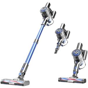 POGAI Vacuum Cleaner for Home, Cordless Vacuum Cleaner with 80000 RPM High-Speed Brushless Motor, Max 40 Mins Runtime, 5 Stages High Efficiency Filtration Vacuum for Hard Floors