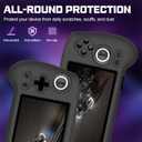 Silicone Case Compatible with Anbernic RG556, Anti-Scratch, Washable, Shockproof Silicone Protective Cover for RG556 Retro Handheld Game Console - Black