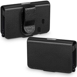 MEDMAX PU Leather Protective Case for Tandem T:Slim X2 / T:Slim Insulin Pumps, Lightweight Diabetic Storage Carrying Case with Belt Clip (Black-Upgraded)