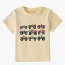 Boys Girls Patriotic Shirts-4th of July Shirt Kids USA Shirts American Flag Tshirt Tops, Size 130, Beige