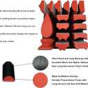 Hand Sanding Block Set of 16,Interchangeable Assorted Contoured Profile Sanding Pad Kit,Hook and Loop Abrasive Sanding Chassis for Sand Wood Furniture, Auto Paint and Crafts,Red