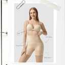 Esa Liang Shapewear Tummy Control for Women Body Shaper High Waisted Shorts (Beige, M)
