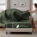 Bedsure Queen Comforter Set Olive Green - Bed in a Bag Queen Size Bedding 7 Pieces, GentleSoft™ Pintuck Bed Set Gift for Family, Pinch Pleat All Season Comforter with Sheets, Pillowcases & Shams