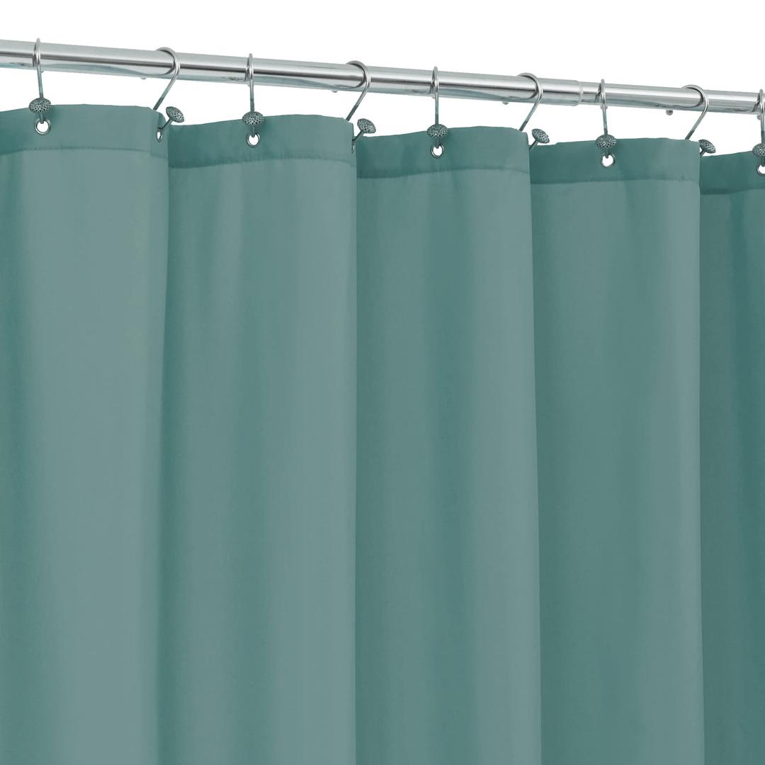 ALYVIA SPRING Stall Fabric Shower Curtain Liner Waterproof - Soft & Lightweight Small Shower Curtain with Magnets for Narrow Stall Size, Machine Washable - 36x72, Sea Teal
