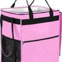 Reusable Grocery Bag on 5 Wheels - 84L Foldable Rolling Tote Bag Shopping Cart with Handles, Carries Up to 90 LBS