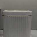 ELPHECO Bathroom Trash Can with Lid 2 Gallon Sensor Garbage Can, Automatic Trash Bin, Motion Sensor Trash Can, IPX5 Waterproof Plastic Wastebasket for Bathroom, Bedroom, Kitchen, Office, White Gold