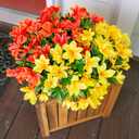 INSPRING Artificial Fake Flowers for Outdoors Spring Decoration, 3 Bundles Realistic Faux Azalea Plants Flower UV Resistant Silk Flowers for Outside Outdoor Planter Porch Patio Yard Garden Home, Mix