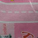 BATATADOCE Alphabet Rugs for Kids Playroom - Cartoon Kids Bedroom Rug Play Mat for Learning Alphabet,Numbers,Animal,Colors,Season,Cute Classroom Rug for Children Girls Bedroom Decor,Pink,4x6 Feet