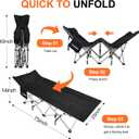 Camping cots for Adults,Cots for Sleeping,Cushion and Pillow, Camping Tent cot,High Weight Capacity, Compact Storage,with Carry Bag,Ideal for Outdoor Camping, Office use,Napping, Beach Trips