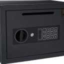 Drop Safe - Digital Compact Steel Money Security Box with Keypad - Deposit Cash Easily  For Home or Business by Paragon Safe - Black, .54 Cubic Feet