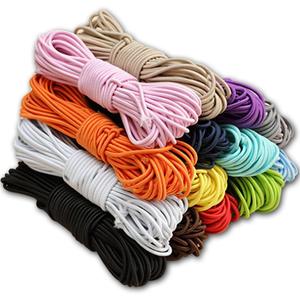 PerkHomy Bungee Shock Cord Rope Marine Grade Heavy Duty Polyester Bungie Elastic Stretch String for Kayak Strap Tarp Tie Down Canopy Boating Camping Tent Crafting Patio （Pink-1/ 8 x 50'）