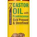 Seven Minerals Cold Pressed Castor Oil with Frankincense - 16 fl oz Bottle - Unrefined & Hexane Free - Hair Growth, Thicker Eyelashes & Eyebrows, Dry Skin Care, Joint and Muscle Relief (Pack of 1)