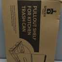 Pull Out Trash Can Under Cabinet Shelf - Under Sink Trash Can Pull Out Slider for 3040 Quart Cans Up to 125 lb - Cabinet Trash Can Pull Out Kit w/Garbage Bag Holder - (Can Not Included)