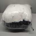 HACHIKITTY Calming Donut Cuddler Dog Bed, Round Fluffy Pet Bed for Small Dogs, Washable, Large, White, 24''