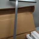 Vaunn Medical Pneumatic Adjustable Overbed Bedside Table with Wheels (Hospital and Home Use) (Black)