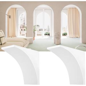 UNIFAMILY 2Pcs Gypsum Doorway Arch Kit, 8.5 x 8.5 x 5IN Interior Doorway Precurved Drywall, Rounded DIY Arch Doorway Kit for Corner Molding, Easy to Add Wall Arch Molding to Any Opening for Decoration