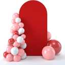 bricia Wedding Arch Backdrop Stand Cover, 6.6FT Double Sided Stretchy Arch Cover Fitted Wedding Birthday Party Banquet Decoration (Red 79.2''Lx39.6''W)