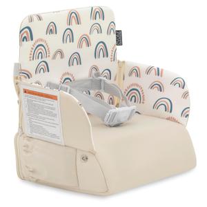 Evolur Snug Packsack 2-in-1 Portable Booster Seat and Travel Bag (Rainbow Grey)