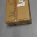 Upgraded Dimmable Glass Floor Lamp for Living Room, Modern Gold Standing Lamp with Green Ribbed Glass Lampshade & Knob Dimmer, Arc Tall Lamp for Bedroom Office Reading Room, 2700K Led Bulb Included