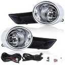 RP Remarkable Power, Compatible with 2008-2011 Highlander Chrome Trim Black Bezel Fog Light Kits included Switch Wiring, with H11-12V 55W Bulbs FL7123