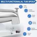 Slip Fit Tub Spout with Pull-Up Diverter Compatible with American Standard 8888026.002 Tub Spout, Bathroom Bathtub Faucet, Fits 1/2" Copper Water Tube(5/8" Diameter), 5/32" Hex Wrench (Brushed Nickel)