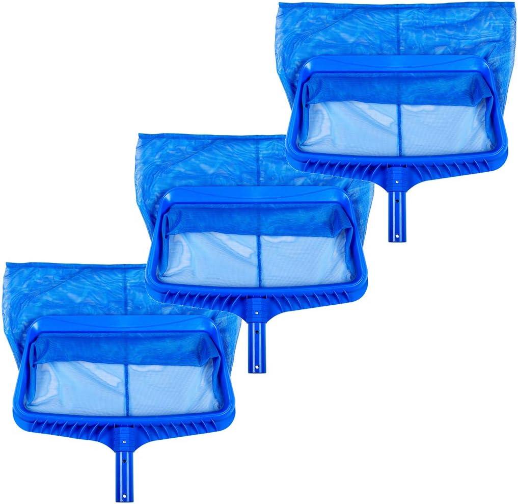 SPAG75300-3 Pro Series Pool Nets, 3 Pack  Leaf Rake Set with Deep, Fine-Mesh Bag and Strong Molded Structure, Blue