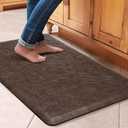 KMAT Kitchen Mat Cushioned Anti-Fatigue Floor Mat Waterproof Non-Slip Standing Mat Ergonomic Comfort Floor Mat Rug for Home,Office,Sink,Laundry,Desk 30"(L) x 20"(W),Brown (30"L x 20"W x 0.5"Th)