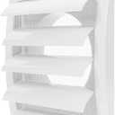 Repa Market 5 Inch White Dryer Vent Hood/Duct Cover for Walls or Ducting/ABS Plastic Grille with Flaps & Insect Screen/Exhaust and Dryer Vent Covers for Indoor & Outdoor Use