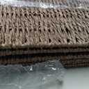 Handwoven Paper Woven Cube Basket Organizer with Handles set of 4 Foldable Storage baskets for Bedroom Living Room Cubby Storage Units for Clothes Books Toys (Brown, 13" L x 13" W x 13" H)