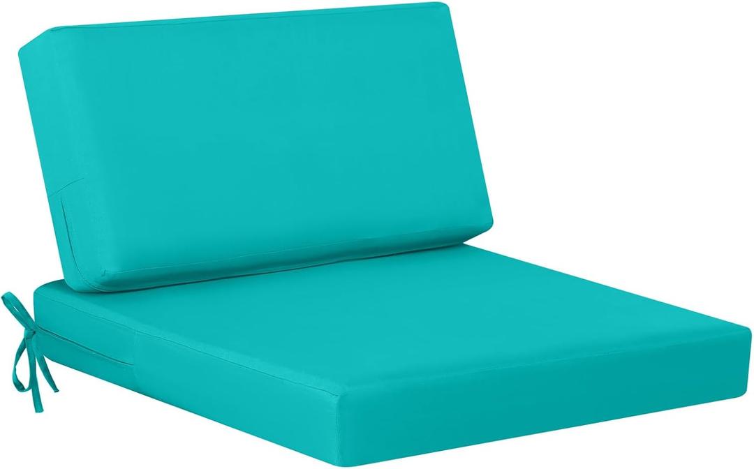 idee-home Outdoor Cushions for Patio Furniture, Outdoor Seat Cushion, Waterproof Couch Hampton Bay Deep Seat Replacement Chair Cushions for Garden Lawn Backyard Deck, 26.5 x 26.5 Peacock Blue idee-home Outdoor Cushions for Patio Furniture, Outdoor Seat Cushion, Waterproof Couch Hampton Bay Deep Seat Replacement Chair Cushions for Garden Lawn Backyard Deck, 26.5 x 26.5 Peacock Blue