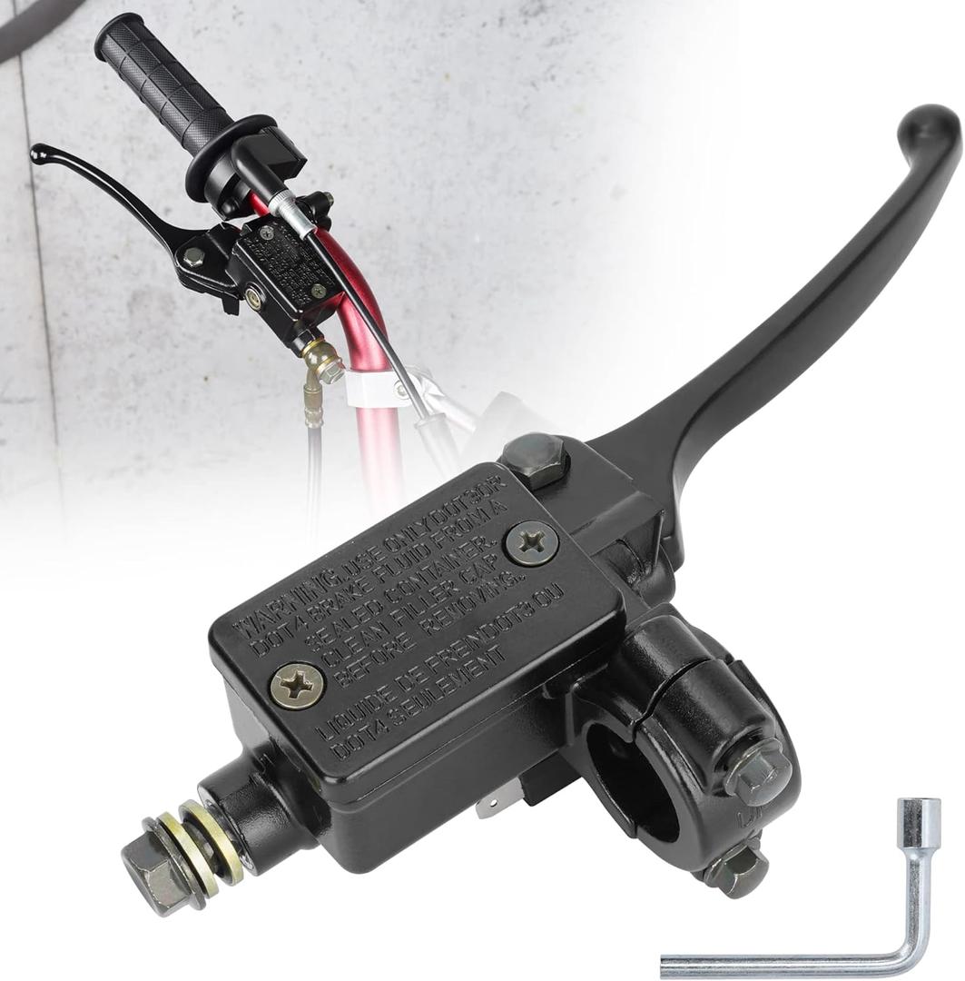Front Brake Master Cylinder Right Brake Lever for 250R Taotao Sunl 50cc 110cc 125cc Outlaw 525 Roketa Baja Kazuma Eton 4 Wheeler Dirt Bike ATV Parts