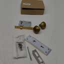 Mortise Lock Set for Interior Door, Vintage Antique Brass Door Knobs with Lock and Skeleton Key, Replacing Old Style Doors