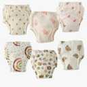 GZMM Baby Training Underpants,Soft Cotton Absorbent Potty Training Underwear For Baby Boys And Girls 6 Pack. size 110